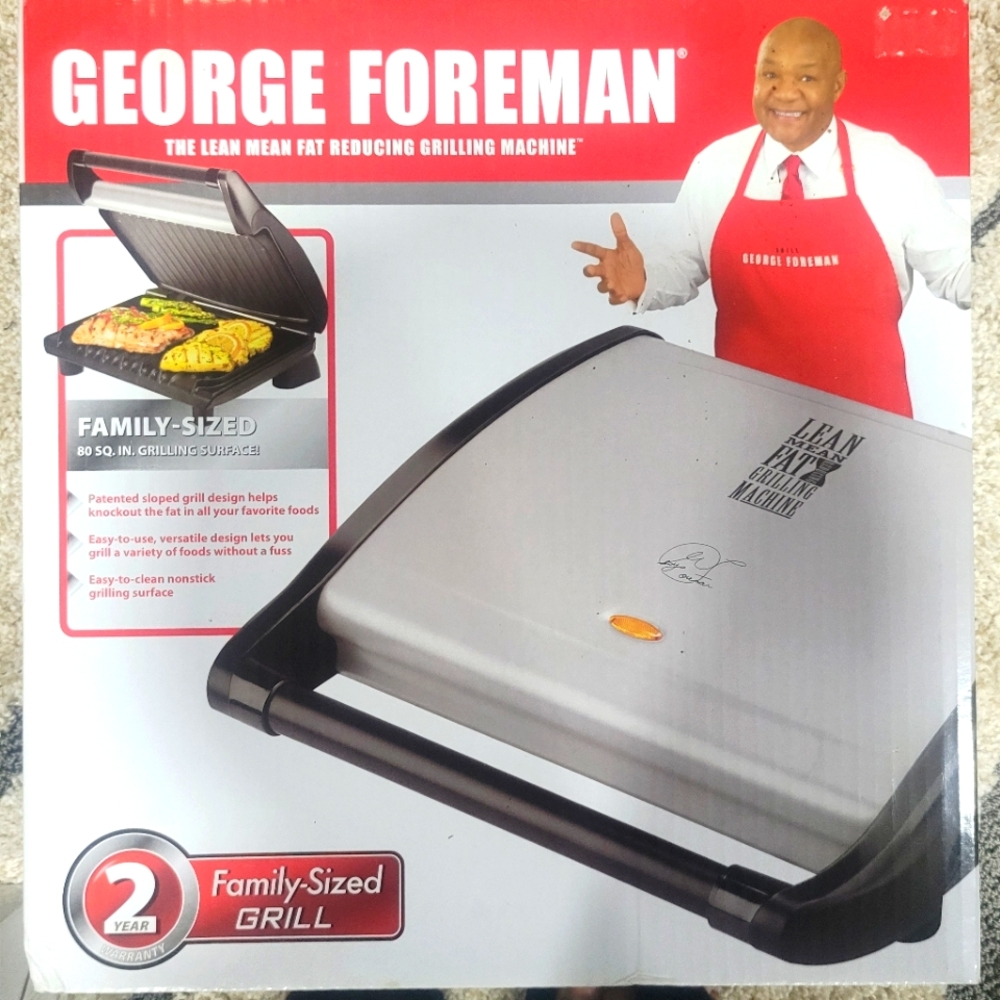 George Foreman family-sized indoor grill
